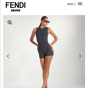 Brand new fendi skims black bodysuit